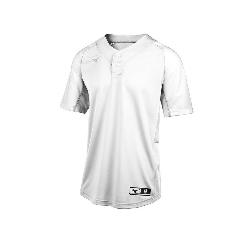 Mizuno Men's Aerolite 2-Button Baseball Jersey White (350749-YGT)